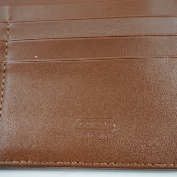 Coach Tri-Fold Multi Colored Fabric CC Holder Wallet - Picture 5 of 8